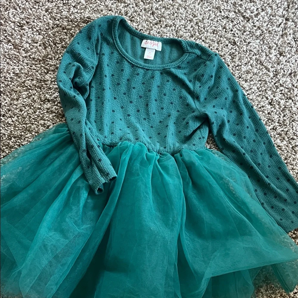 Cat & Jack Teal Holiday Formal Dress
